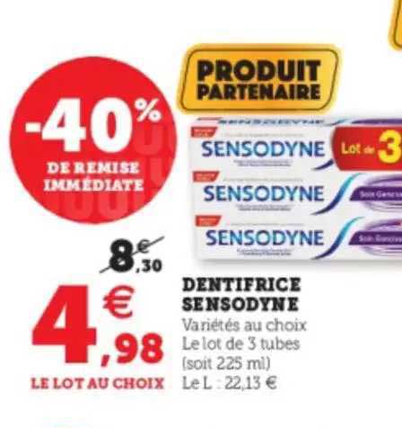 Dentifrice Sensodyne