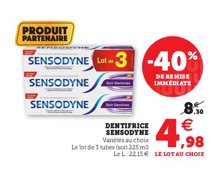 Dentifrice Sensodyne