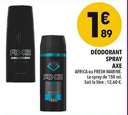 déodorant spray axe africa ou fresh marine