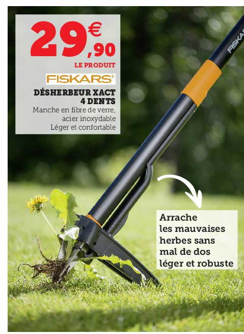 désherbeur xact 4 dents fiskars