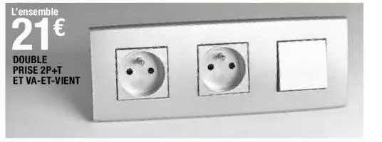 double prise 2p+t et va-et-vient