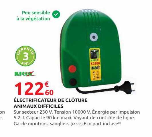 électrificateur de clôture animaux difficiles