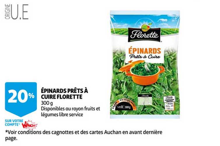 épinards Prêts à Cuire Florette