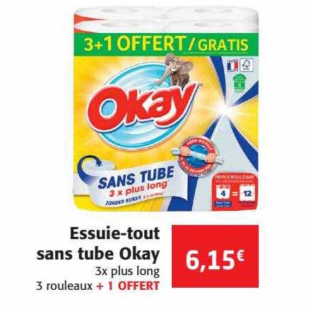 essuie-tout sans tube okay