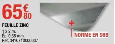 Feuille Zinc