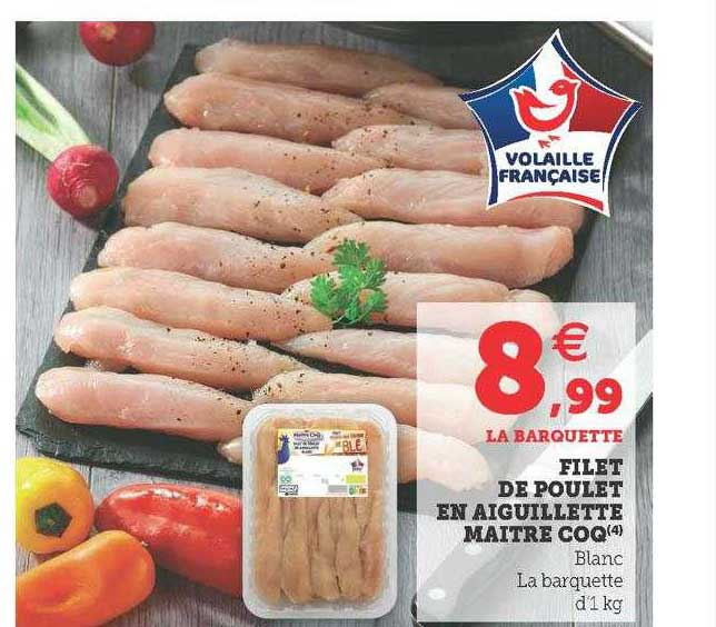 filet de poulet en aiguillette maître coq