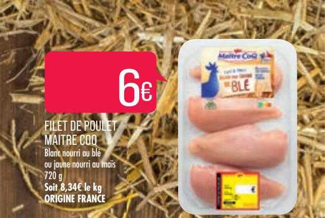 filet de poulet maître coq