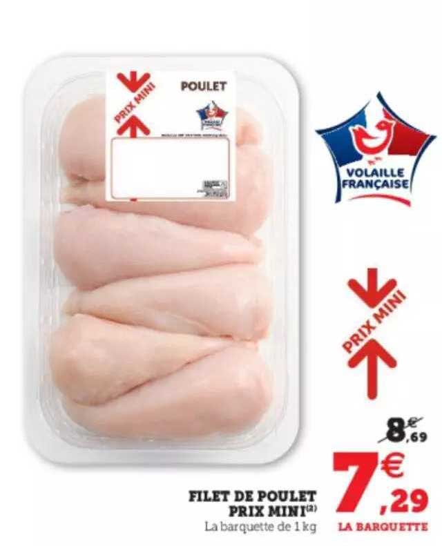 filet de poulet prix mini