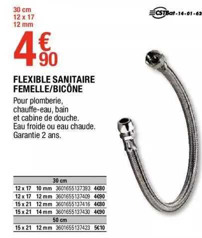 flexible sanitaire femelle - bicône
