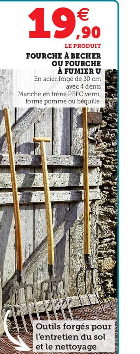 fourche à bêcher ou fourche à fumier u