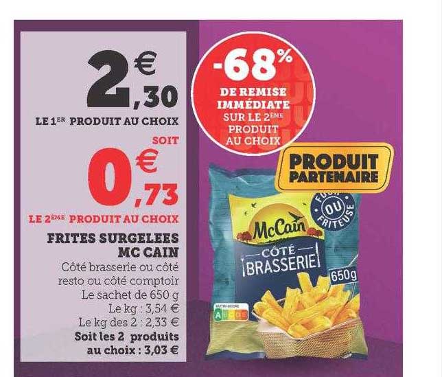 frites surgelées mc cain