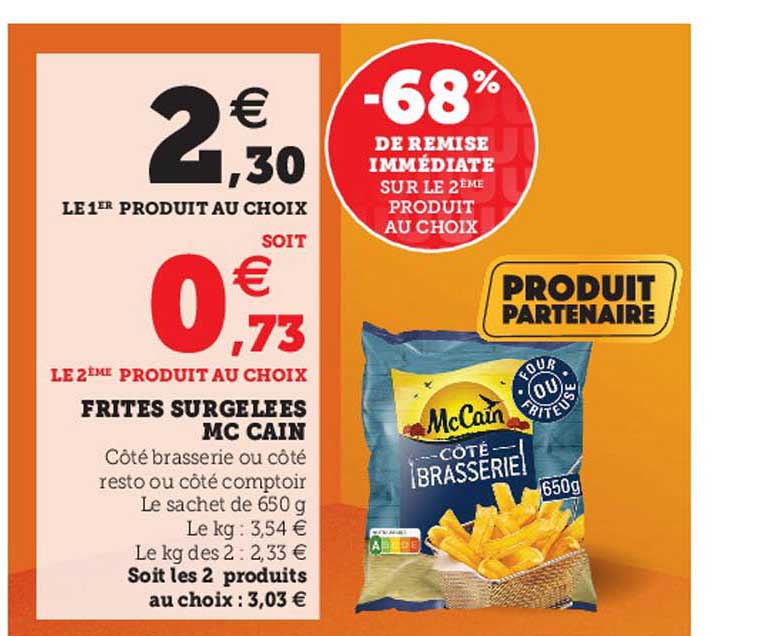 frites surgelées mc cain