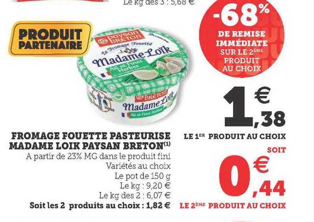 fromage fouetté pasteurisé madame loïk paysan breton