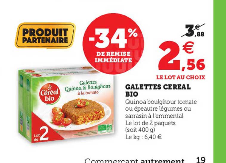 Galettes Céréal Bio