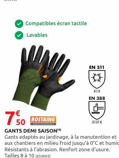 gants demi saison rostaing