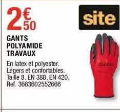 gants polyamide travaux site