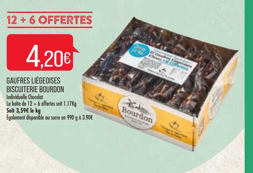 Gaufres Liégeoises Biscuiterie Bourdon