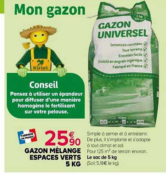 gazon mélange espaces verts