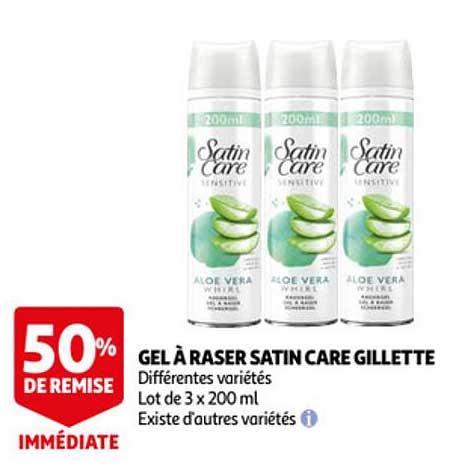 gel à raser satin care gillette