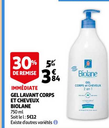 Gel Lavant Corps Et Cheveux Biolane