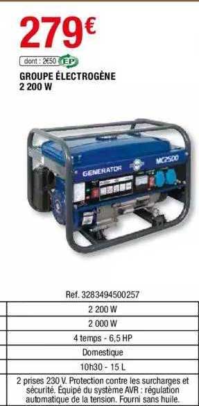 groupe électrogène 220 w