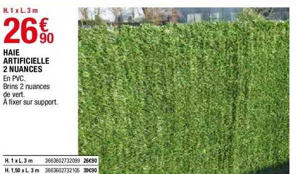 haie artificielle 2 nuances