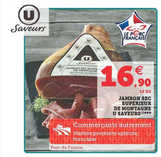Jambon Sec Supérieur De Montagne U Saveurs