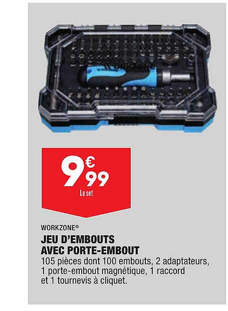 Jeu D'embouts Avec Porte-embout Workzone