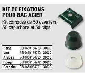 Kit 50 Fixations Pour Bac Acier