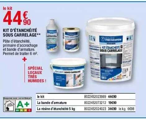 kit d'étanchéité sous carrelage