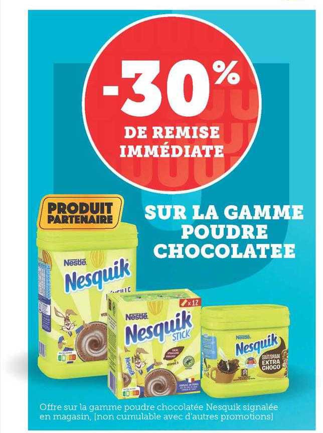 la gamme poudre chocolatée nesquik nestlé