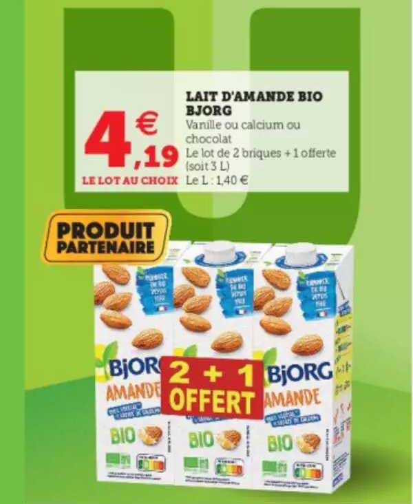 lait d'amande bio bjorg