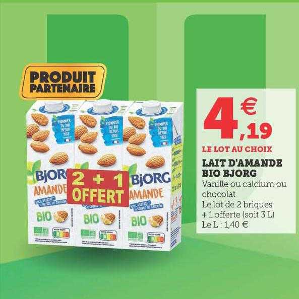 lait d'amande bio bjorg