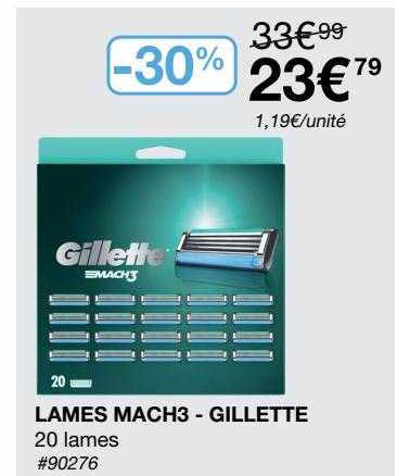 Lames Mach3 - Gillette