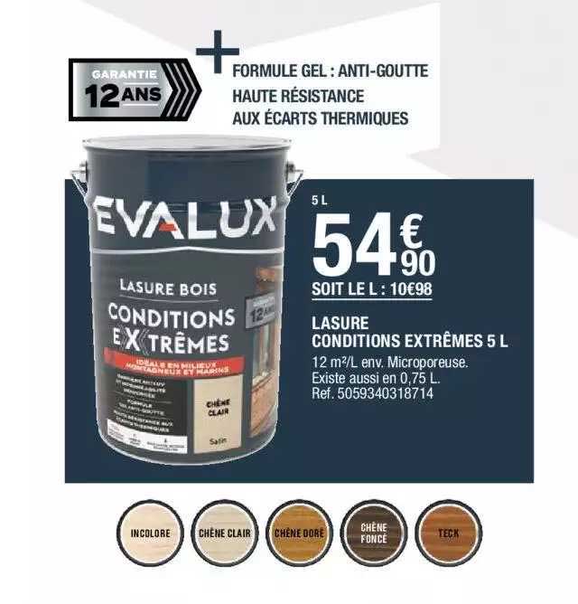 lasure conditions extrêmes 5 l evalux