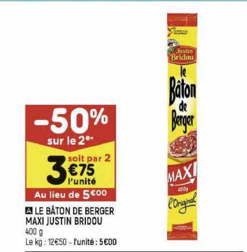 Le Bâton De Berger Maxi Justin Bridou