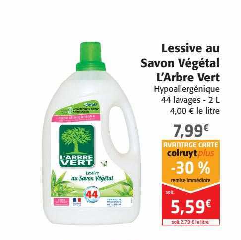 lessive au savon végétal l'arbre vert