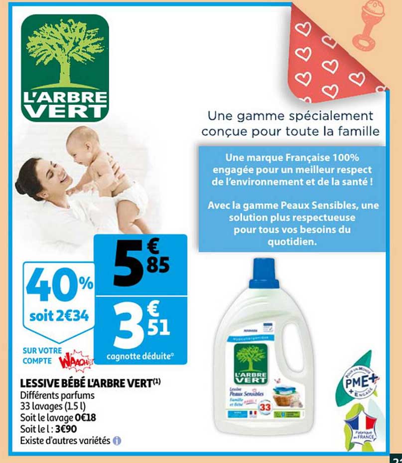 lessive bébé l'arbre vert