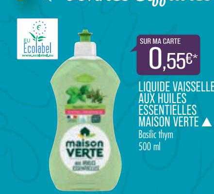 liquide vaisselle aux huiles essentielles maison verte