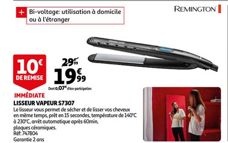 lisseur vapeur s7307 remington