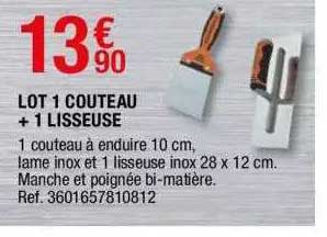 lot 1 couteau + 1 lisseuse