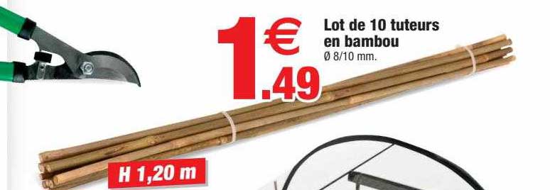 Lot De 10 Tuteurs En Bambou