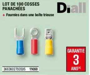 lot de 100 cosses panachées diall