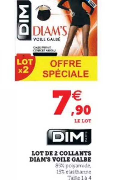 lot de 2 collants diam's voile galbe