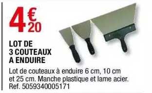 Lot De 3 Couteaux à Enduire