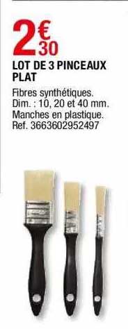 Lot De 3 Pinceaux Plat