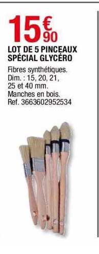lot de 5 pinceaux spécial glycéro
