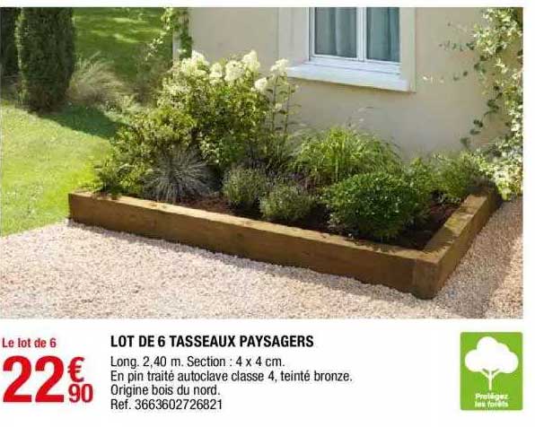 lot de 6 tasseaux paysagers