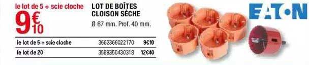 lot de boîtes cloison sèche etn