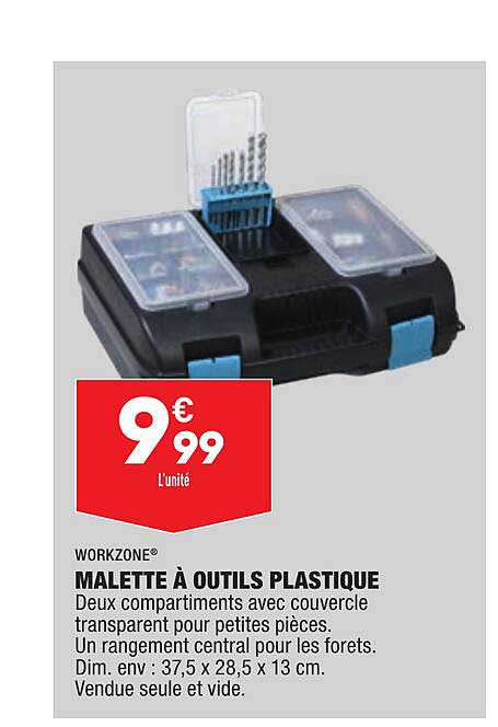 malette à outils plastique workzone